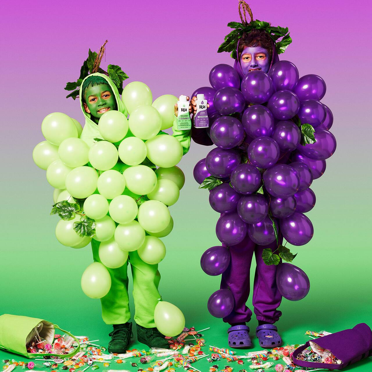 Déguisement en grappe de raisins